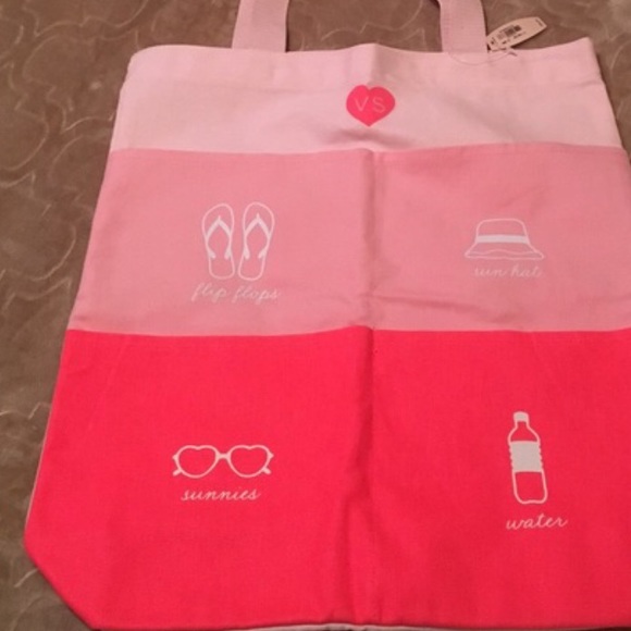 New Victoria’s Secret pink 4 pocket tote/beach bag - Picture 2 of 4